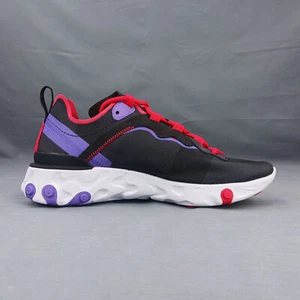 Nike React Element 55 Womens Running Black Purple Red CQ9903 001 Sizes 6.5-7.5 - Picture 1 of 9