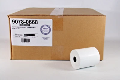 Rollos de papel térmico para recibos 3-1/8" x 220' sin BPA 9078-0668 (50 rollos/CTN) Foto 1 de 4
