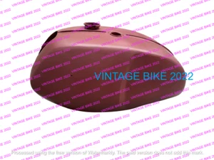SUITABLE FOR BSA A65 L LIGHTNING 650CC RAW STEEL FUEL PETROL TANK 1972 + CAP TAP - Picture 1 of 6