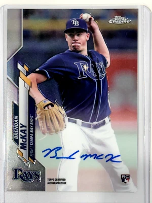 2020 Topps Chrome Rookie Autographs #RA-BM Brendan McKay Auto Rookie Rc - Image 1 of 2