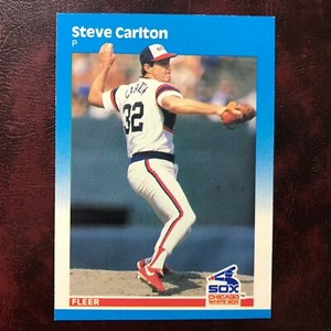 1987 Fleer GLOSSY Set STEVE CARLTON #490 CHICAGO WHITE SOX ** MINT ** HIGH GRADE