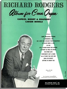 Álbum de Richard Rodgers para órgano de Conn - ¡Genial 1957, cancionero de 12 canciones! - Imagen 1 de 2