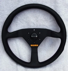 Momo Leder Sportlenkrad Modell MOD. 78 350mm schwarz black steering wheel ... - Bild 1 von 5