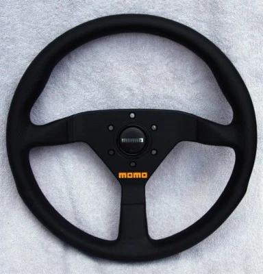 Momo Leder Sportlenkrad Modell MOD. 78 350mm schwarz black steering wheel ... - Bild 1 von 4