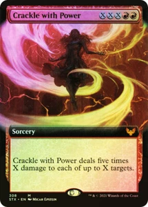 MTG FOIL Crackle with Power Extended Art - Strixhaven: School of Mages #308 - Picture 1 of 1