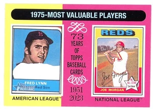 2024 Topps Heritage 1975 Most Value Player Fred Lynn Joe Morgan - Bild 1 von 1