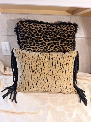 Leopard Print Set Of 2 Pillows Lumbar And Square - Image 1 of 4