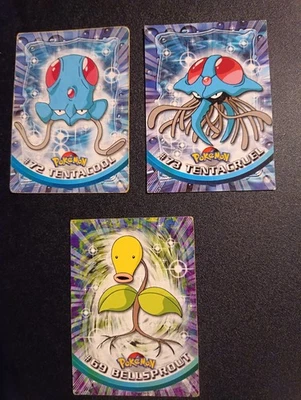 TOPPS job lot Pokemon Cards - Tentacool etc Series 1 Blue Logo Trading Card (x3) - Image 1 of 4
