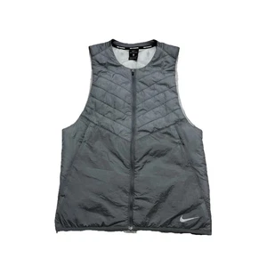 Nike AeroLayer Gilet Packable Insulated Sleeveless Jacket Grey Running Vest S - Picture 1 of 10