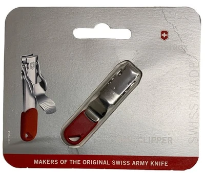 Cortaúñas “Nuevo” VICTORINOX Hecho en Suiza Rojo con Agujero para Cordón - Acero Inoxidable Foto 1 de 2