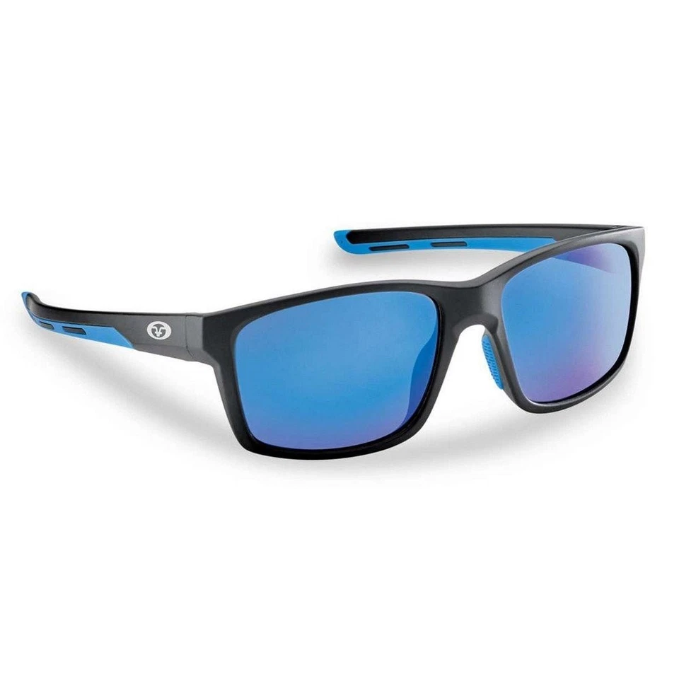 Flying Fisherman 7717BSB Sunglasses Razor Matte Black Blue Mirror
