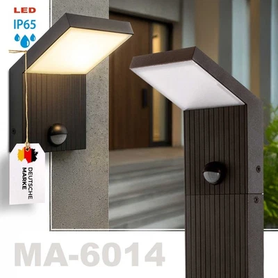 LED Außenleuchte Bewegungsmelder Standlampe IP65 Wandleuchte Wegeleuchte 230V - Bild 1 von 2