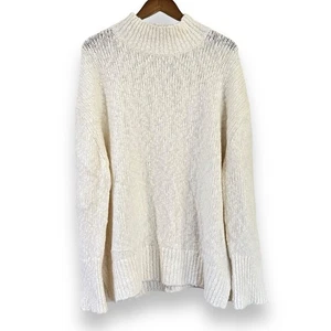 NWT Vince Nubby Turtleneck Sweater Size XL Cream Long Sleeves Wool Blend $445 - Picture 1 of 12