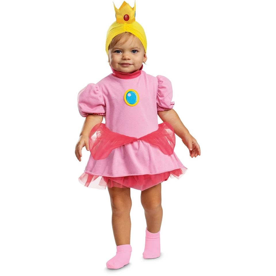 Disguise Infant Princess Peach Costume Official Super Mario Bros Outfit for