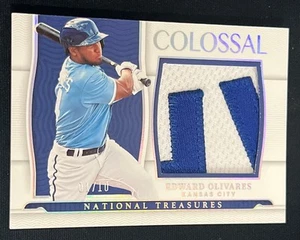 National Treasures Colossal Materials Holo Silver 2022/10 Edward Olivares SSP - Imagen 1 de 2