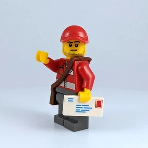 Lego Post Man Minifigure with Letter and Mail Bag - Brand New - Picture 1 of 4