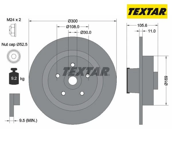 2 uds Disco de freno PRO TEXTAR 92252903 para Renault Clio III Foto 1 de 1
