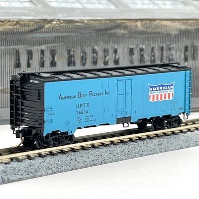 Micro-Trains escala N 59540 American Beef Packers 40 ft refrigerador de acero URTX 75524 Foto 1 de 4