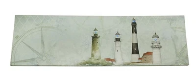 Zeckos Coastal Lights Mantel Sized Lighthouse LED Canvas Print - Image 1 of 3