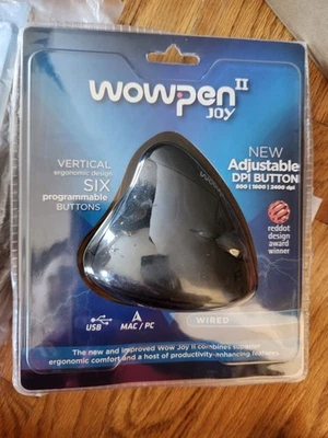 WowPen Joy Wired USB Vertical Ergonomic DESIGN Optical Mouse - Image 1 of 4