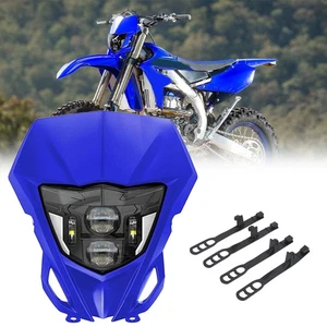 For Yamaha 2013-2023 WR250F 2012-23 WR450F E-Mark LED Headlight w/Blue Fairing - Picture 1 of 9