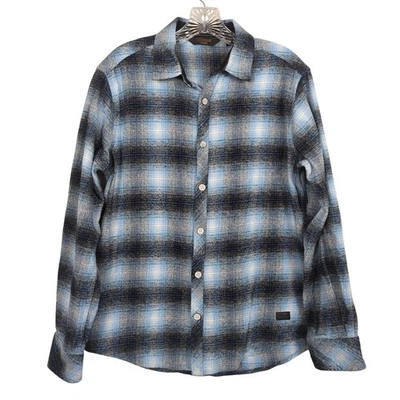 Outpost Makers Men’s Plaid Flannel Shirt Blue Black M Long Sleeve Button Front - Image 1 of 4