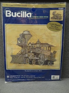 NUOVO Bucilla Locomotive 42661 kit punto croce contato vintage Y2K 2000 made in USA - Foto 1 di 8