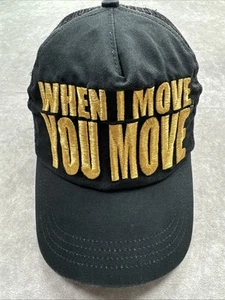 Sombrero When I Move You Move Trucker Snapback Ludacris dorado negro - Imagen 1 de 24