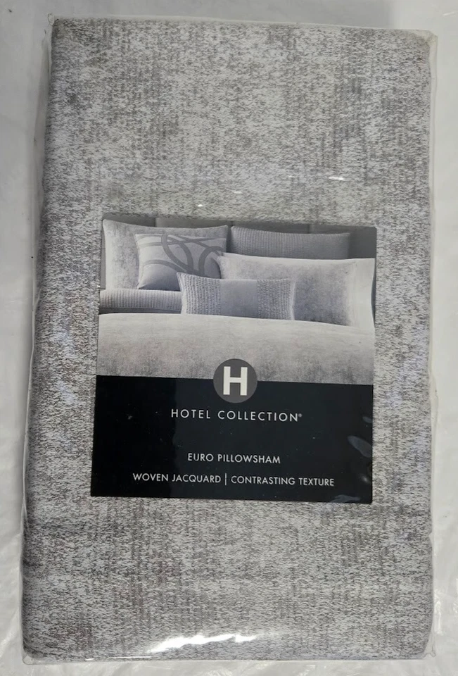 Hotel Collection Eclipse Quilted Euro Pillow Sham - Gray