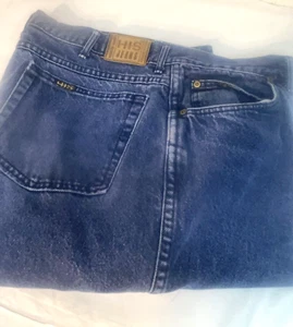 Vintage Herren H*I*S 100 % Baumwolle blau Jeans 42” x 30” gerades Bein Made in USA - Bild 1 von 5