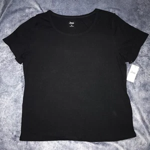 Pigiama Jenni Intimates maglia costine larghe nero misto rayon donna taglia X-Large - Foto 1 di 5
