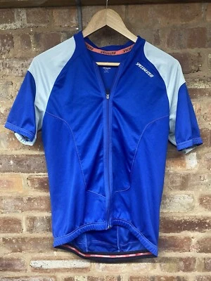 Camisa de Ciclismo ESPECIALIZADA Para Hombre Jersey Azul 1/4 Cremallera L Grande Foto 1 de 4