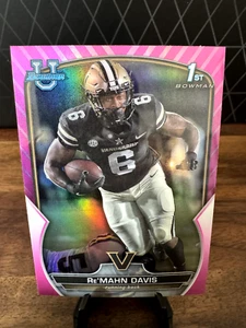 Re'Mahn Davis 2022 1st Bowman Chrome U Purple #8 Vanderbilt Commodores Mint - Picture 1 of 2