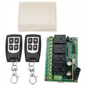 4-Kanal-DC 12V Wireless Funk-Fernbedienung Schalter 2 Handsender + Empf?nger DHL - Bild 1 von 5