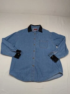 Ki-Ko-Mo Vintage 90s Denim Long Sleeve Button Up Shirt Damen Medium. Schön - Bild 1 von 18