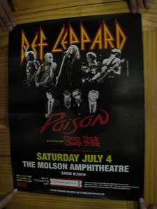 Def Leppard Poster Poison Cheap Trick Bandshot - Picture 1 of 1