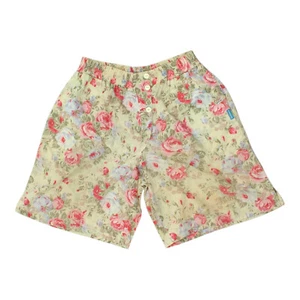 Pantalones cortos florales beige Carrera para mujer | Diseñador vintage de lujo de alta gama de colección - Imagen 1 de 3