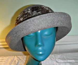 COOL QUALITY WHITELEY LADIES BOWLER STYLE HAT CHENILLE WIDE BAND BROWN COSY CHIC - Picture 1 of 6