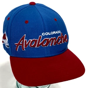 Colorado Avalanche Zephyr Hat Cap Snapback - 3D Script Logo - NHL Hockey - Vtg - Picture 1 of 6