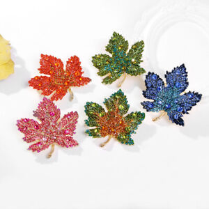 Colorful Maple Leaf Brooch Coat Accessory Corsage Niche Design Sense Pins