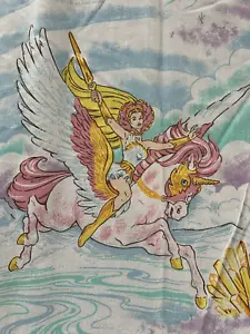 Vintage 80er She-Ra Bettlaken Stoff Doppelgröße Princess of Power TOP! - Bild 1 von 2