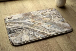 Non-Slip Bathroom Soft Rug Absorbent Bath Mat - 75x45 cm - Marble - Picture 1 of 7
