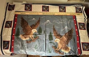 FP-25-012 - FABRIC PANEL - WAMSUTTA - EAGLES - WALL HANGING - LAP QUILT -35X44" - Picture 1 of 6