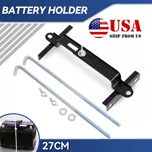 Car Battery Tie Down Bracket With J bolts Hold Down Sets 10.6''/ 27CM Adjustable - Picture 1 of 10