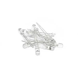 10x AVAGO HLMP-C025 LED, 5mm, glasklar, 20mA, 1000mcd, rot - Bild 1 von 2