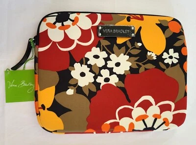 Vera Bradley Bittersweet Neoprene Tablet eReader Sleeve 10x8 Padded Zipper N24 - Image 1 of 4