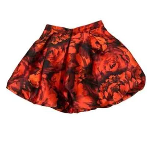 BCX Girl Red & Black Floral Bubble Skirt, Whimsigoth, Grunge, Girls Size 10 - Picture 1 of 6