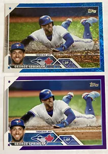 Tablero de lámina azul George Springer 2023 Topps serie 2, #724/999, y púrpura Meijer - Imagen 1 de 2