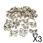 3X 50Pcs Wooden Butterfly Cutouts for Handmade Decoration Greeting Card Making