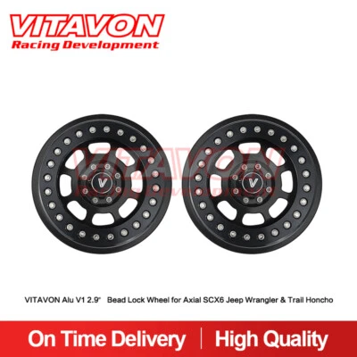 Vitavon Alu V1 2.9″ Bead Lock Wheel For Axial SCX6 Jeep Wrangler/Honcho  4color - Image 1 of 4